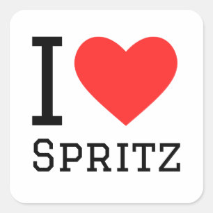 Ik hou van spritz vierkante sticker