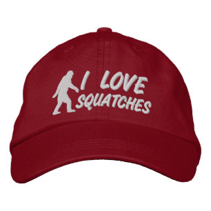 Ik hou van Squatches Geborduurde Pet