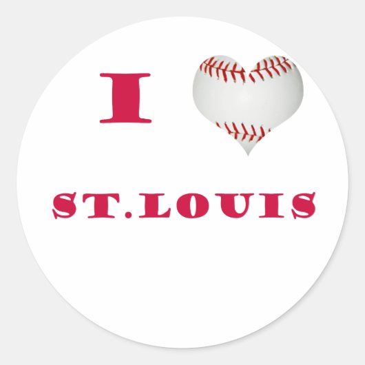 Ik hou van St. Louis Ronde Sticker (Voorkant)