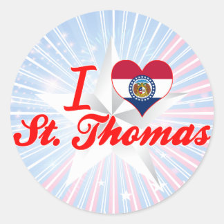 Ik hou van St. Thomas, Missouri Ronde Sticker