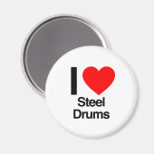 ik hou van stalen trommels magneet (Voorkant / Achterkant)