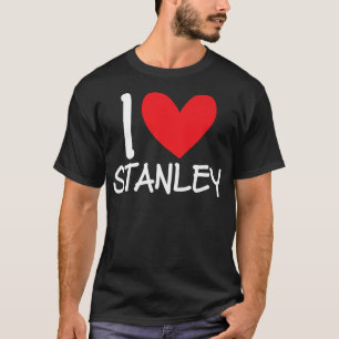 Ik hou van Stanley Name Persoonlijke Mannen Guy BF T-shirt