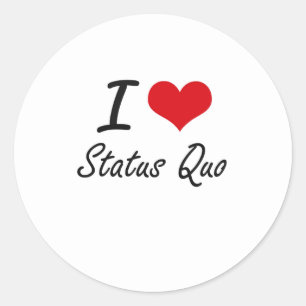 Ik hou van Status Quo Ronde Sticker