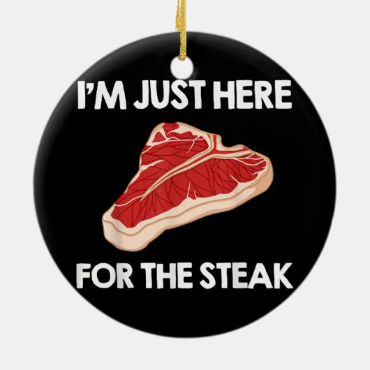 Ik hou van steak cadeau Ribeye House Keramisch Ornament (Achterkant)