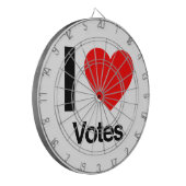 Ik hou van stemmen dartbord (Voorkant Links)