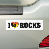 Ik hou van stenen bumpersticker (Op auto)