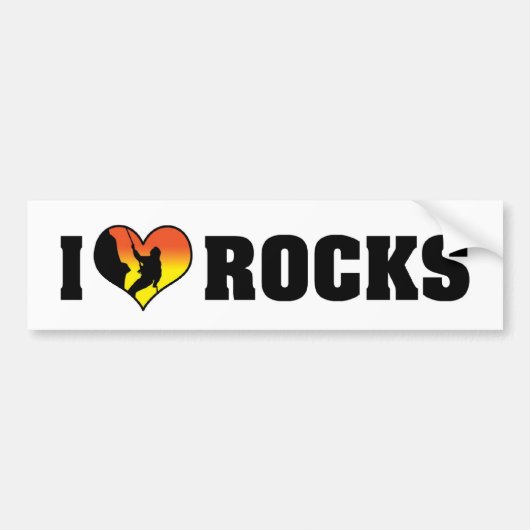 Ik hou van stenen bumpersticker (Voorkant)