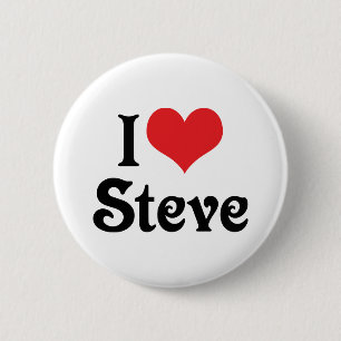 Ik hou van Steve Ronde Button 5,7 Cm