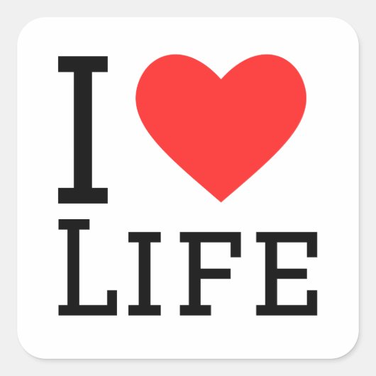 Ik hou van sticker in het leven (Voorkant)