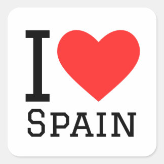 Ik hou van sticker op het plein van Spanje