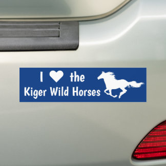 Ik hou van sticker over wilde paarden