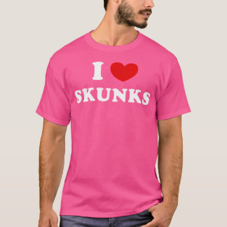 Ik hou van stinkdieren in hart stinkdieren t-shirt