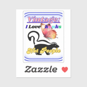 Ik hou van stinkdieren, niet van mensen sticker