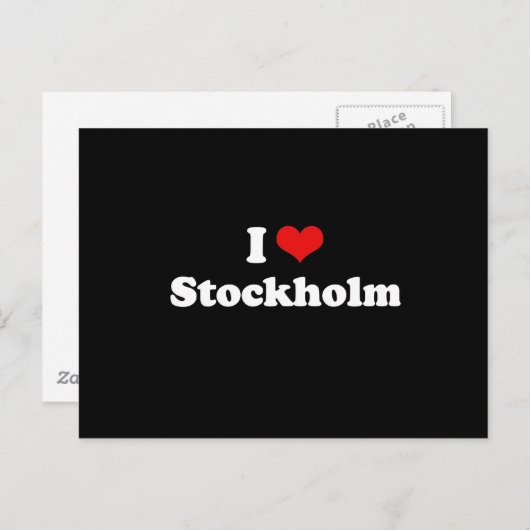 IK HOU VAN STOCKHOLM BRIEFKAART (Voorkant / Achterkant)