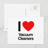 ik hou van stofzuigers briefkaart (Voorkant / Achterkant)