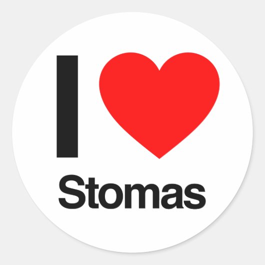 Ik hou van stoma's ronde sticker (Voorkant)