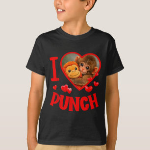 Ik hou van stompen schattige baby aap stompen t-shirt