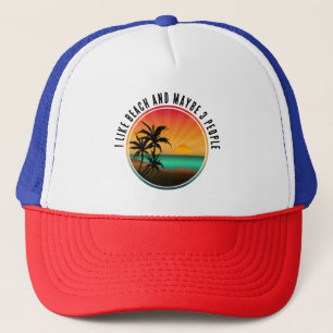 IK HOU VAN STRAND EN MISSCHIEN 3 MENSEN TRUCKER PET