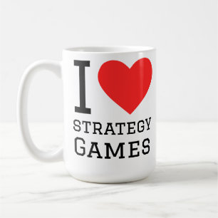 Ik hou van strategische spellen koffiemok