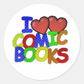 Ik hou van stripboeken ronde sticker (Voorkant)