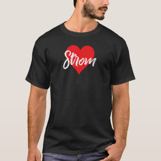 Ik hou van stroom voornaam liefde hart t-shirt