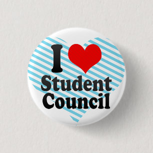 Ik hou van Student Council Ronde Button 3,2 Cm