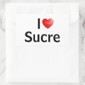 Ik hou van Sucre Rechthoekige Sticker (Tas)