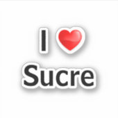 Ik hou van Sucre Sticker (Voorkant)
