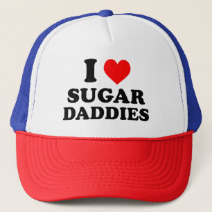 Ik hou van Sugar Daddies in Heart Sugar Daddies Trucker Pet