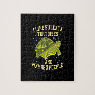 Ik hou van Sulcata-schildpadden en misschien drie Legpuzzel