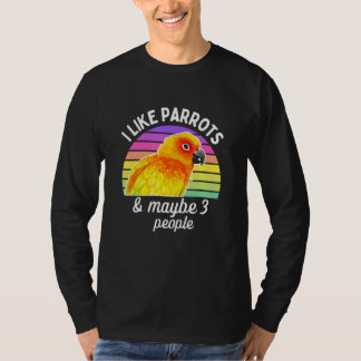 Ik hou van Sun Conure Parrots en misschien 3 mense T-shirt
