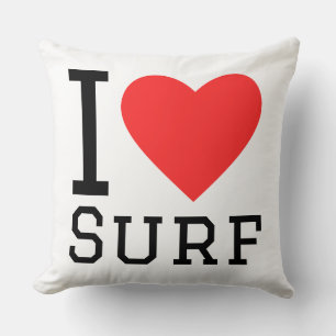 Ik hou van surfen kussen