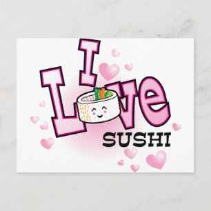 Ik hou van sushi briefkaart