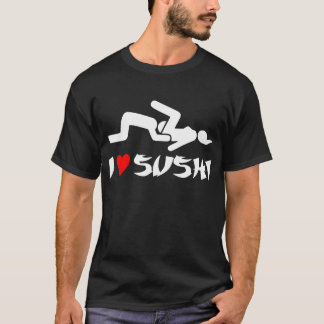 Ik hou van Sushi Funny JDM Black Dark T Shirt