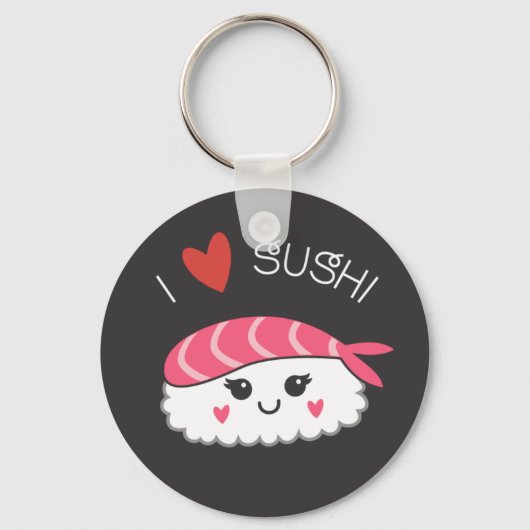 Ik hou van Sushi Japans zeevoedsel Sleutelhanger (Voorkant)
