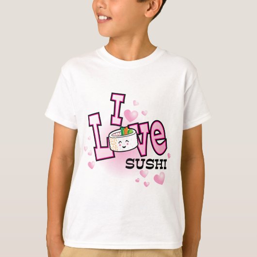 Ik hou van sushi t-shirt (Voorkant)