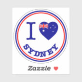 Ik hou van Sydney Sticker (Vel)