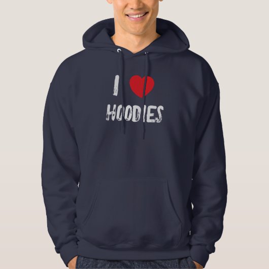 Ik hou van T-shirts met hoodies (Voorkant)