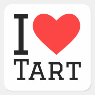 Ik hou van taart vierkante sticker
