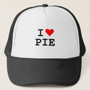 Ik hou van taart (zwarte letters) trucker pet