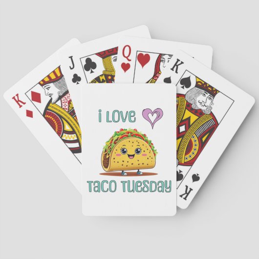 Ik hou van Taco Dinsdag Pokerkaarten (Achterkant)