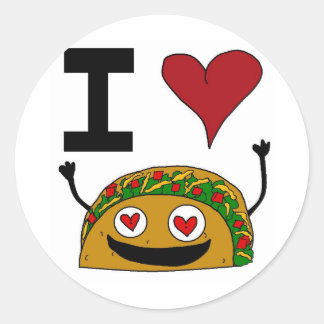 Ik hou van Taco Stickers