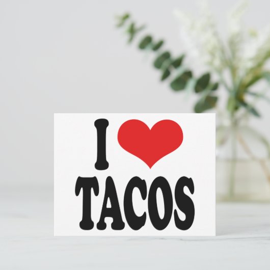 Ik hou van Tacos Briefkaart (Staand voorkant)