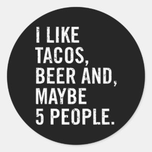 Ik hou van Tacos Cinco de Mayo Ronde Sticker