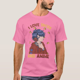 Ik hou van tacos en Anime - Cute Kawaii - Manga Ot T-shirt