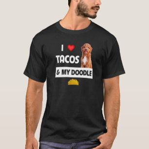 Ik hou van tacos en mijn gouden dddeeg Mexicaans e T-shirt