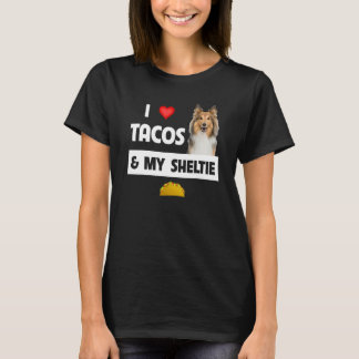 Ik hou van taco's en mijn onderdak Mexicaanse voed T-shirt