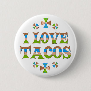 Ik hou van Tacos Ronde Button 5,7 Cm