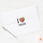 Ik hou van Tacos Ronde Sticker (Envelop)
