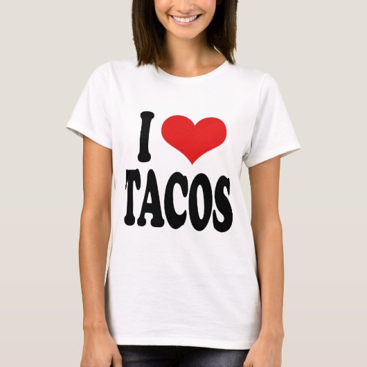 Ik hou van Tacos T-shirt (Voorkant)